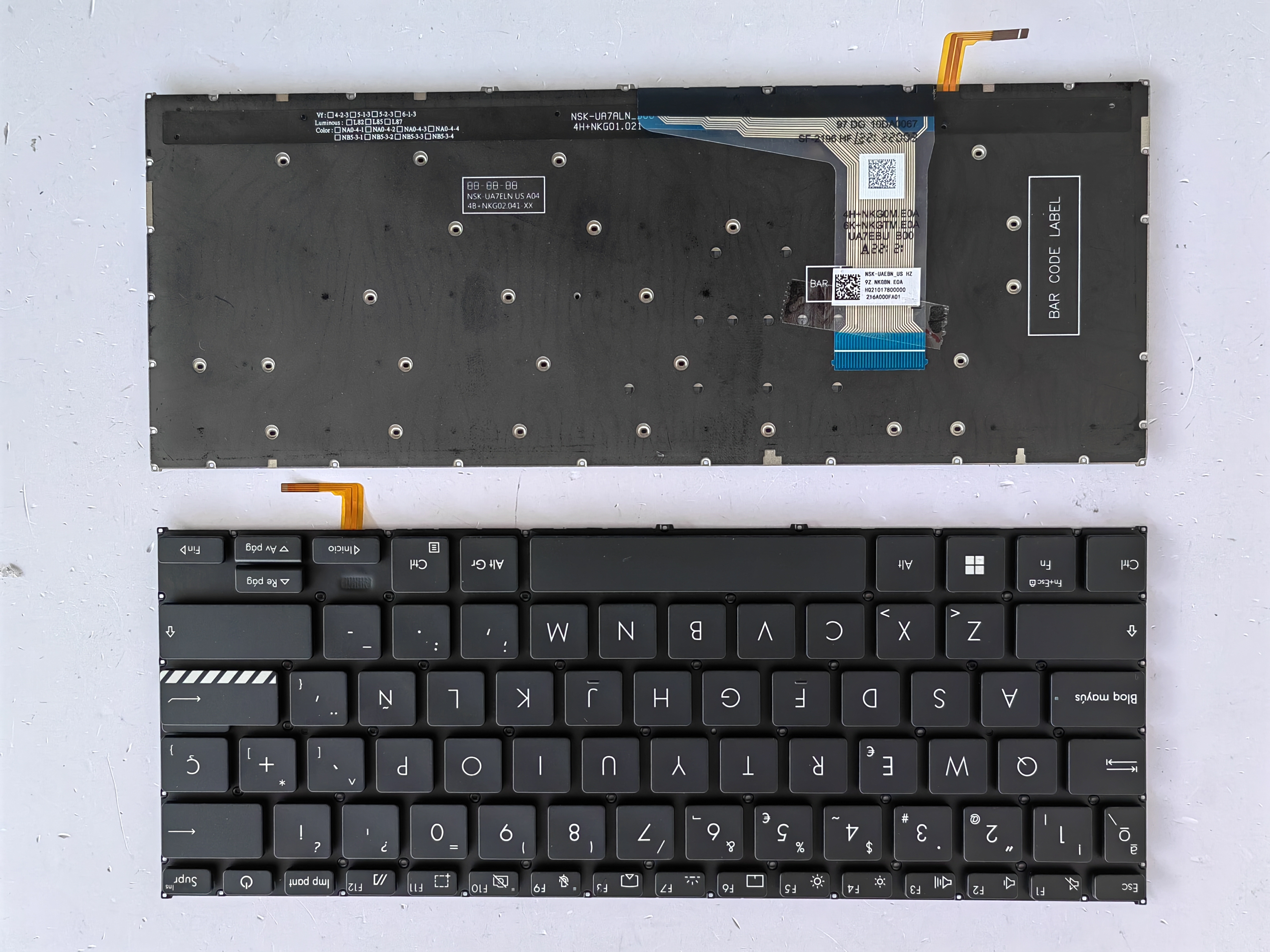 Picture of New Replacement Laptop Keyboard For ASUS X1402ZA/X1403Z/M1402/D1402/F1402 small carriage return BLACK Backlit (OEM) SP Layout